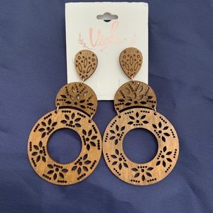 Wooden Fashion Dangle Drop Earrings